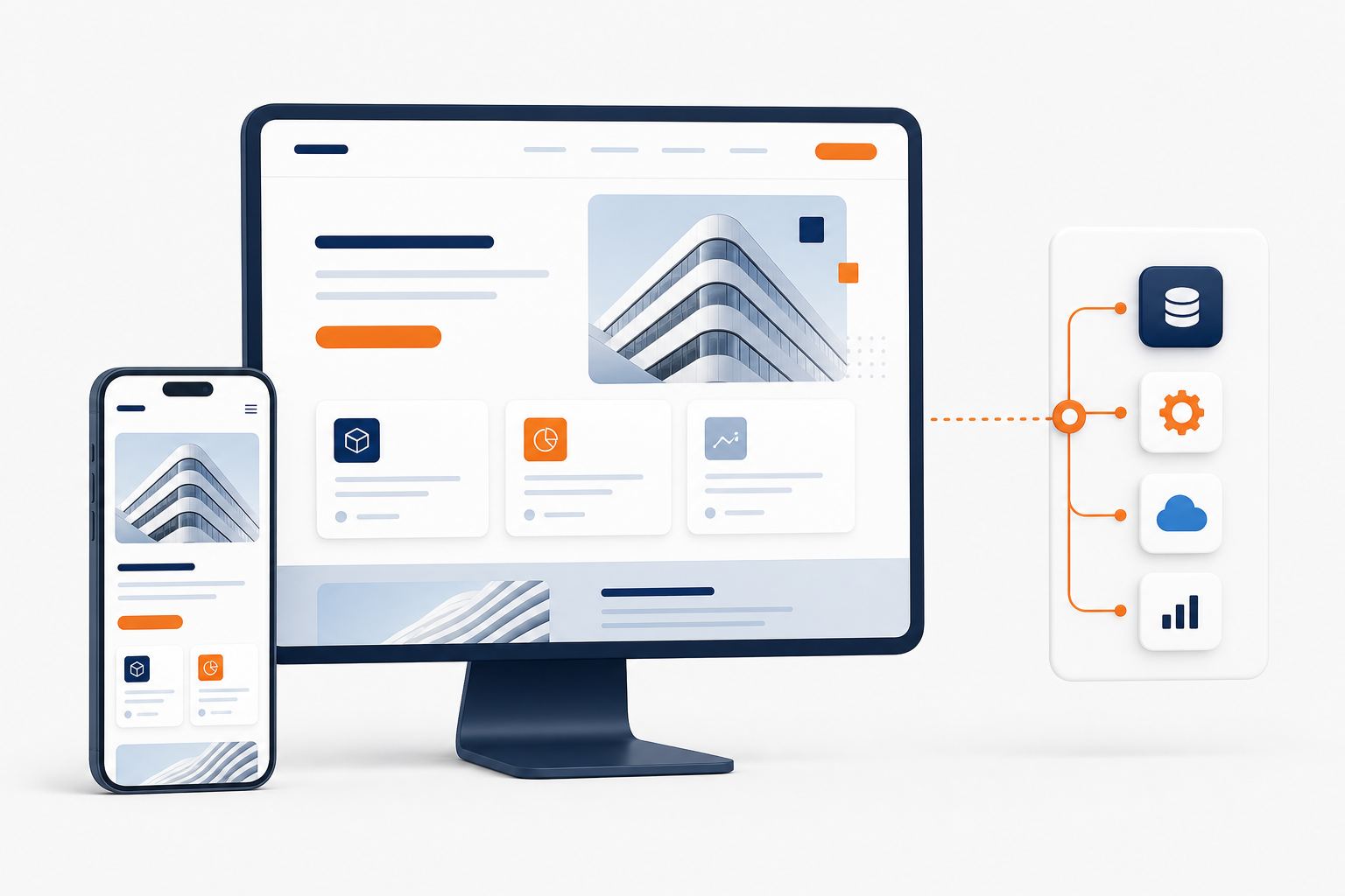 Illustration de site web connect&eacute;